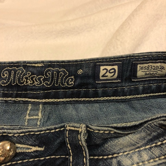 Miss Me Denim Skirt with Multi-Color Ruffles - Picture 5 of 7